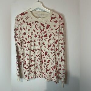 Hanna Anderson Women’s Long John Pajama Top Scandicane Size large‎
